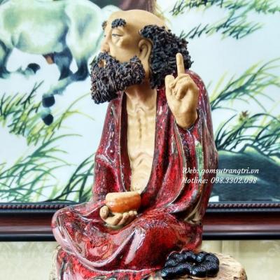 Tượng Đạt Ma Khất Thực men chảy